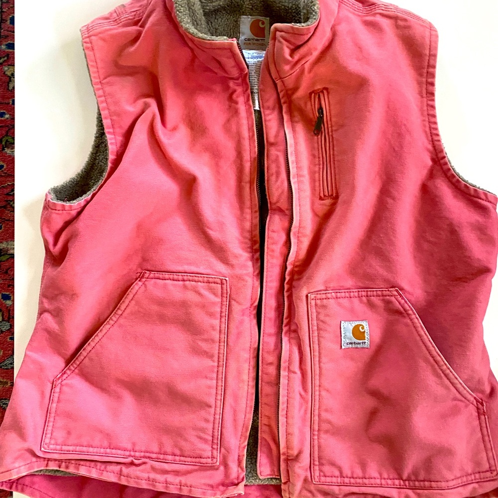 Carhartt Light Pink Carhartt Sherpa Duck Vest